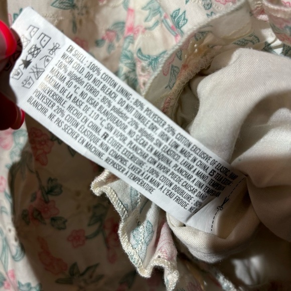 Free The Roses Women's Floral Embroidered Balloon Sleeve Cropped Blouse Size S - Picture 6 of 6